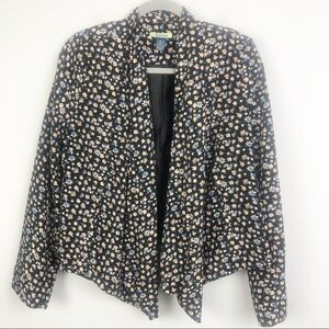 FREE HUG | Mini Floral Print Waterfall Blazer Women’s Size Large